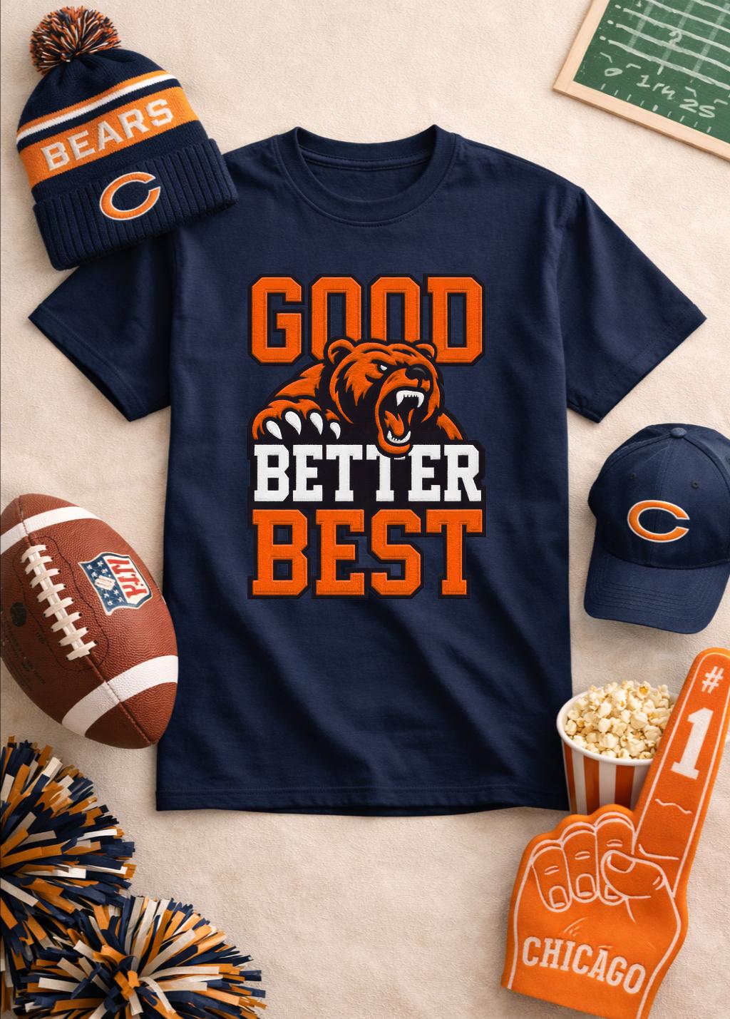 Street Fashion Chicago - Good Better Best Bear T 셔츠