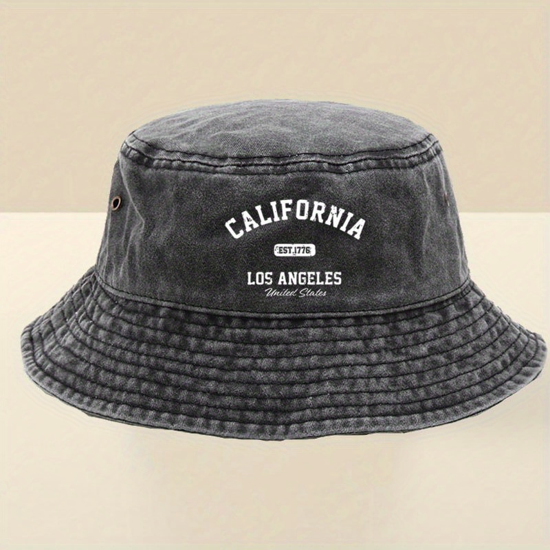 Street Fashion Los Angeles - 1피스 캘리포니아 로스앤젤레스 프린트 유니섹스 버킷햇
