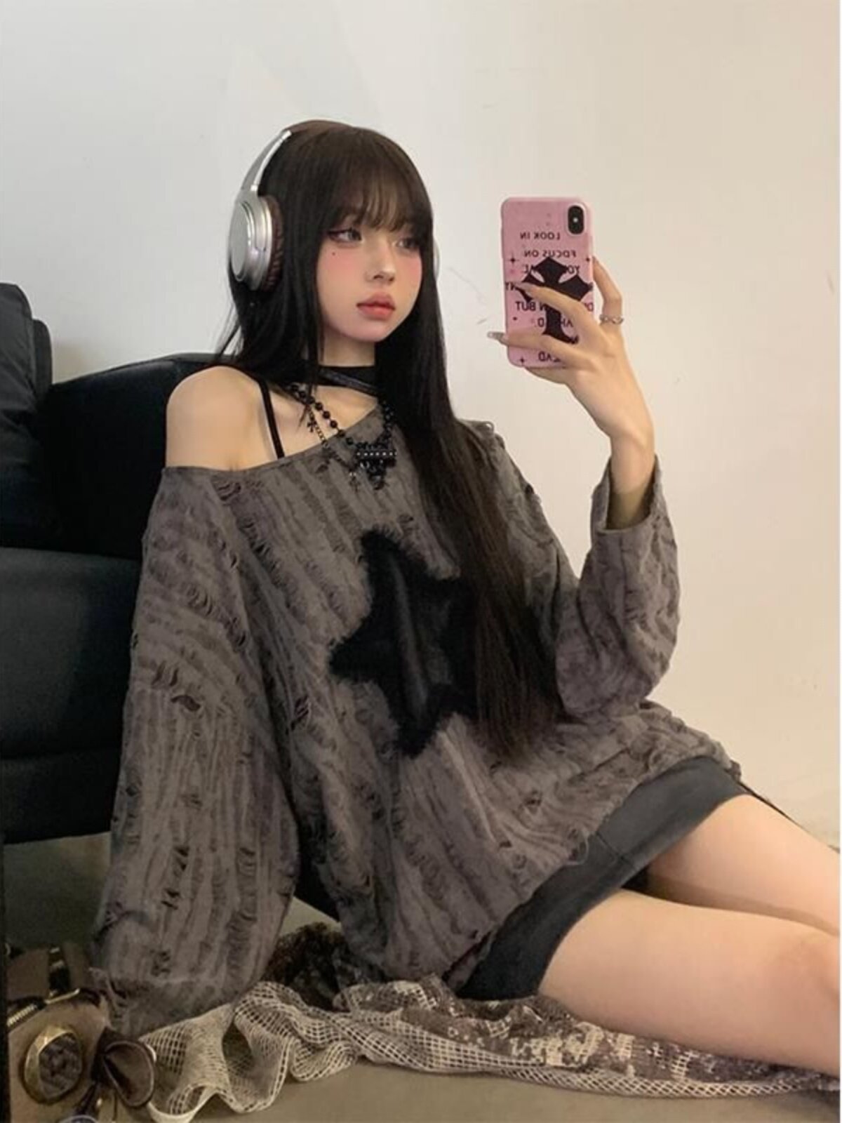 패션 스트리트웨어 Kpop 풀오버 탑 홀 스타 루즈 Y - Fashion Streetwear 리뷰 및 가격