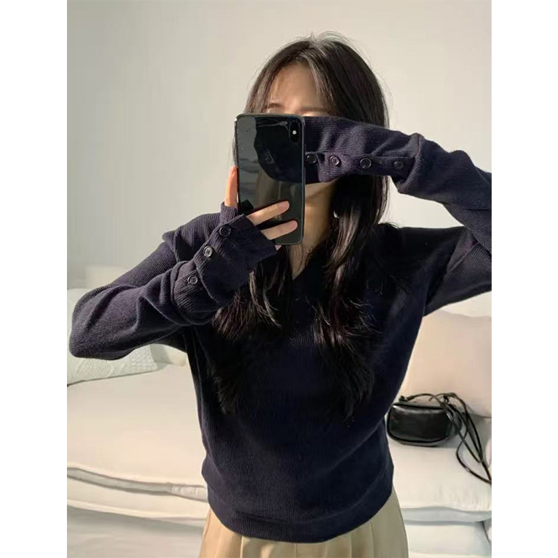 MEXZT 스트리트웨어 그레이 스웨터 여성 패션 브이넥 - Street Fashion Korea 리뷰 및 가격