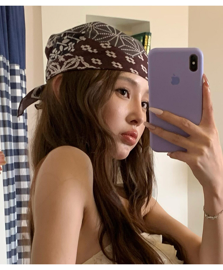 빈티지 캐슈 플라워 패턴의 사각형 스카프, 여성용 보헤 - Bandana Multi Way 리뷰 및 가격