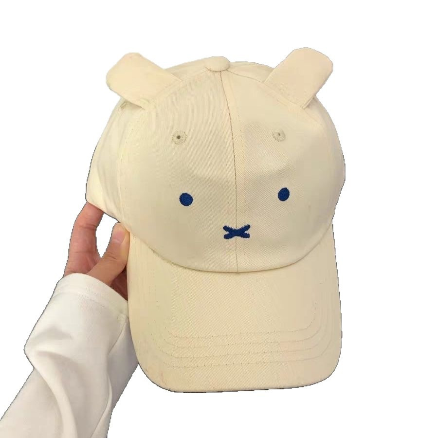 귀여운 미피 토끼 야구 모자, 만화 토끼 3D 귀 자수 - Baseball Cap Fitted 리뷰 및 가격