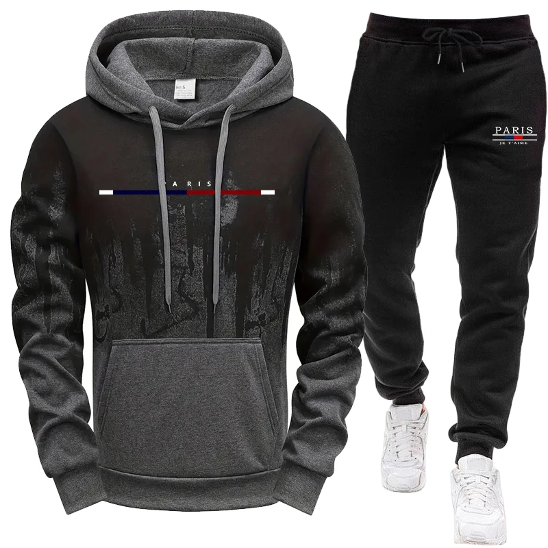남성 세트/후드티/바지 가을 겨울 후드 스웨트셔츠 및  - Street Fashion Hoodie 리뷰 및 가격