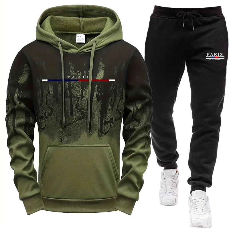 남성 세트/후드티/바지 가을 겨울 후드 스웨트셔츠 및  - Street Fashion Hoodie 리뷰 및 가격