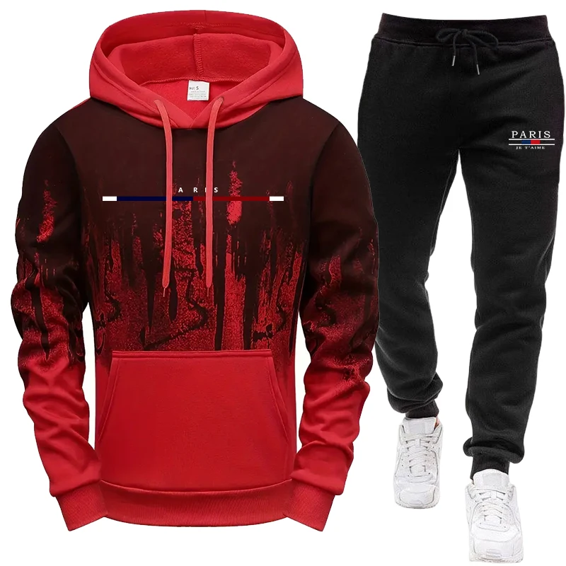 남성 세트/후드티/바지 가을 겨울 후드 스웨트셔츠 및  - Street Fashion Hoodie 리뷰 및 가격