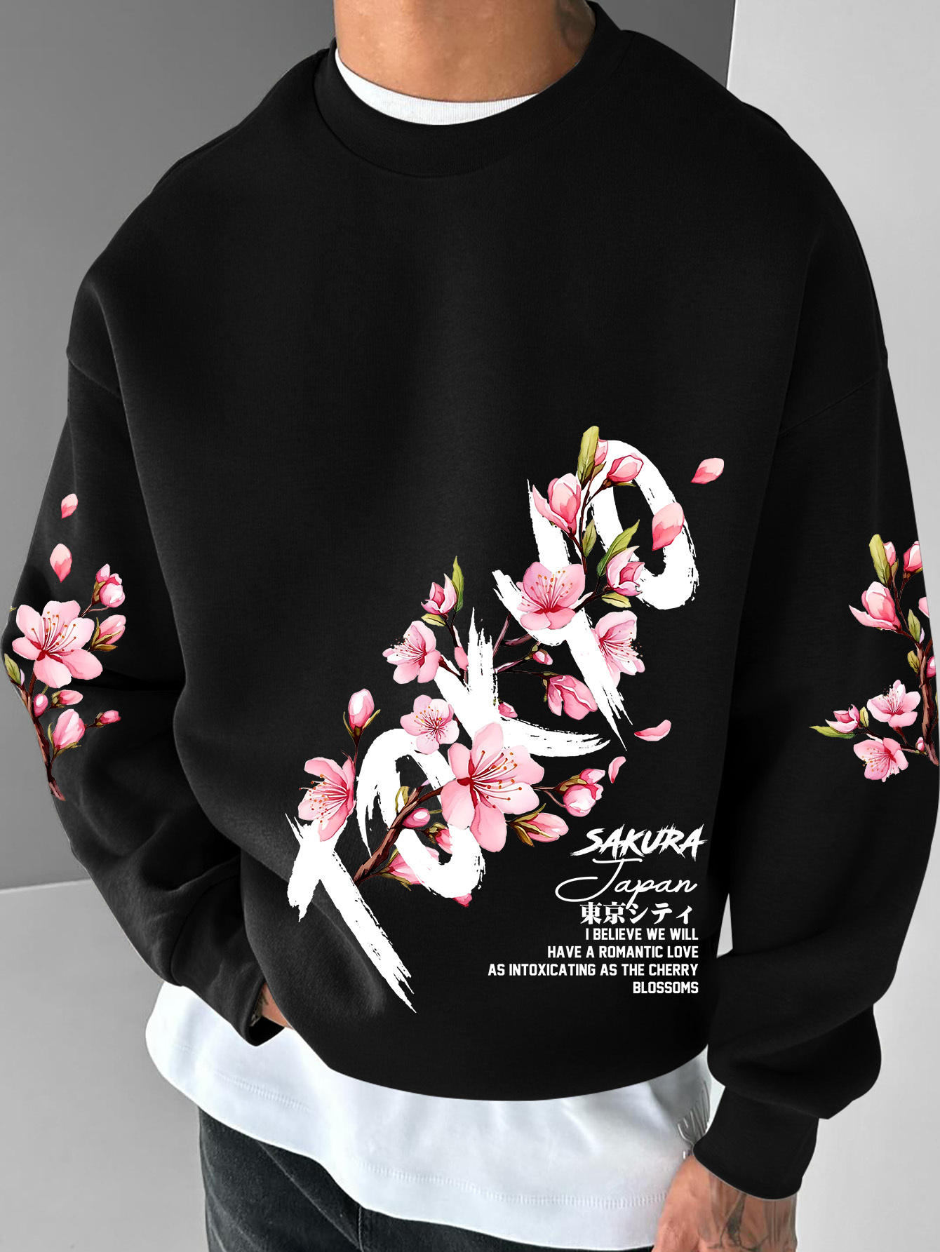 세련된 남성 스트리트 스타일 라운드넥 후드티, 도쿄 사 - Street Fashion Tokyo 리뷰 및 가격