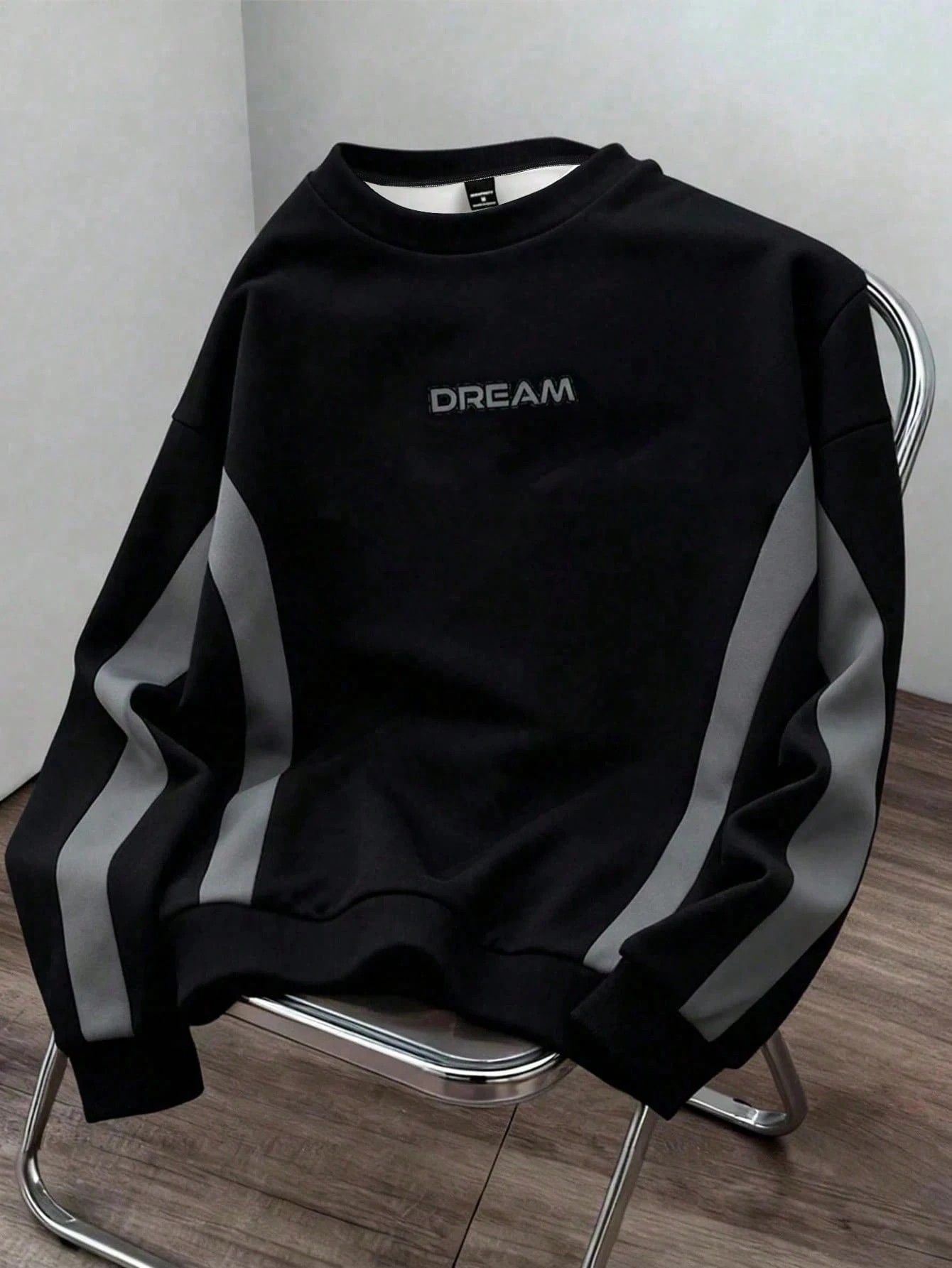 가을/겨울 남성용 레터 프린트 라운드넥 스웨트셔츠 -  - Fashion Streetwear 리뷰 및 가격