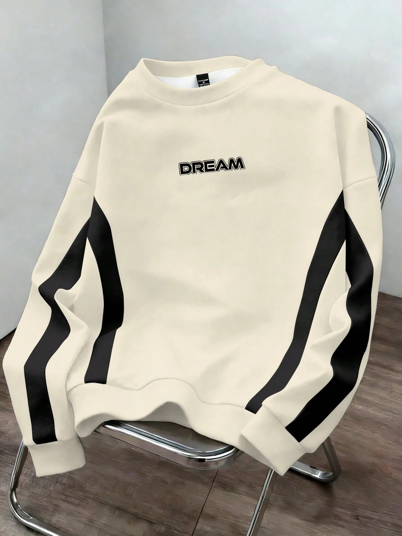 가을/겨울 남성용 레터 프린트 라운드넥 스웨트셔츠 -  - Fashion Streetwear 리뷰 및 가격