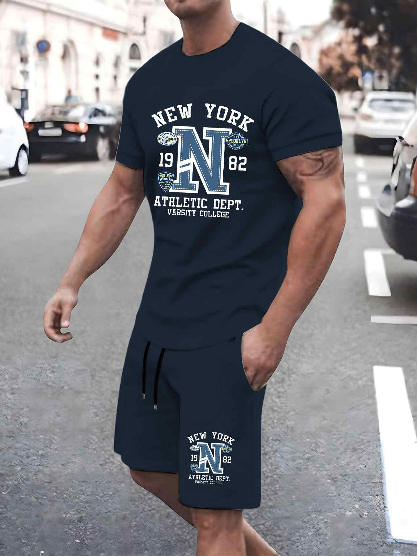 2025 신상 여름 남성 세트 고품질 티셔츠 반바지 투 - Street Fashion New York 2025 리뷰 및 가격