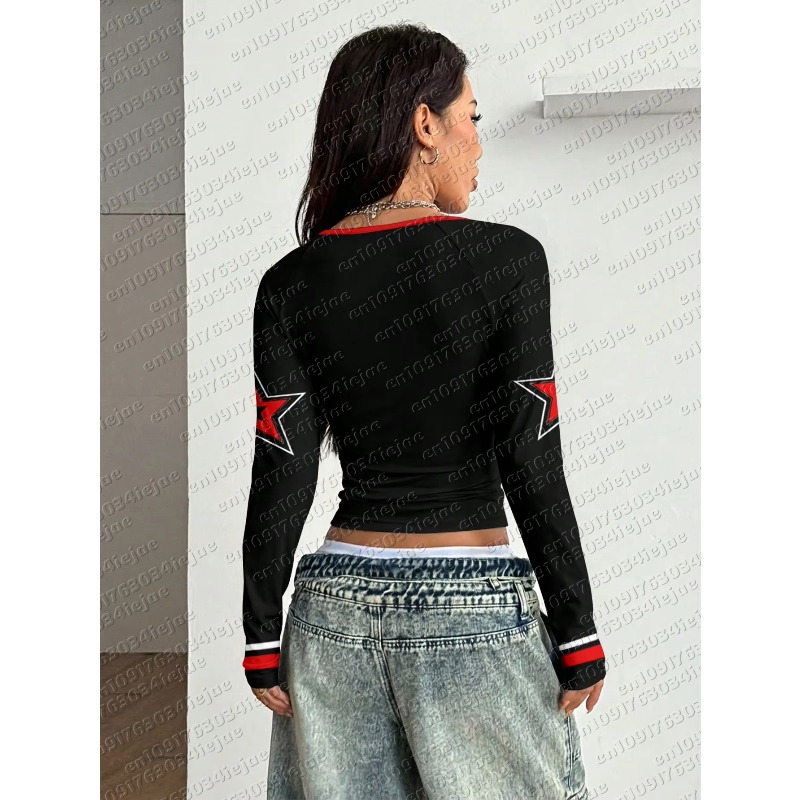 MOTO 편안한 라글란 슬리브 티셔츠 시카고 숫자 및  - Street Fashion Chicago 리뷰 및 가격